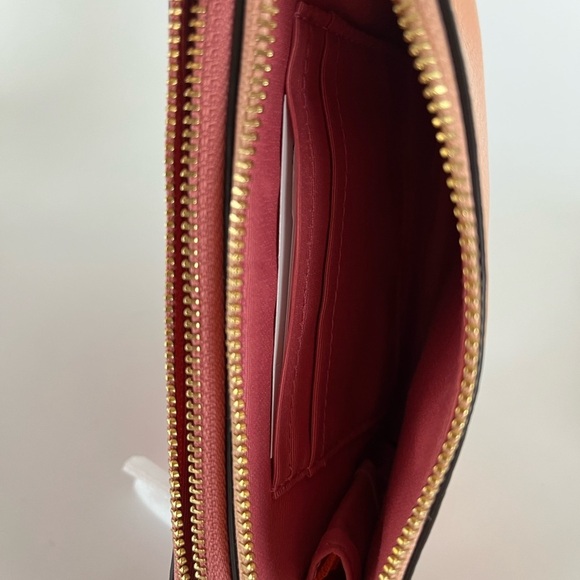 Coach Double Corner Zip Wristlet In Colorblock - Faded Blush Multi - Picture 7 of 9